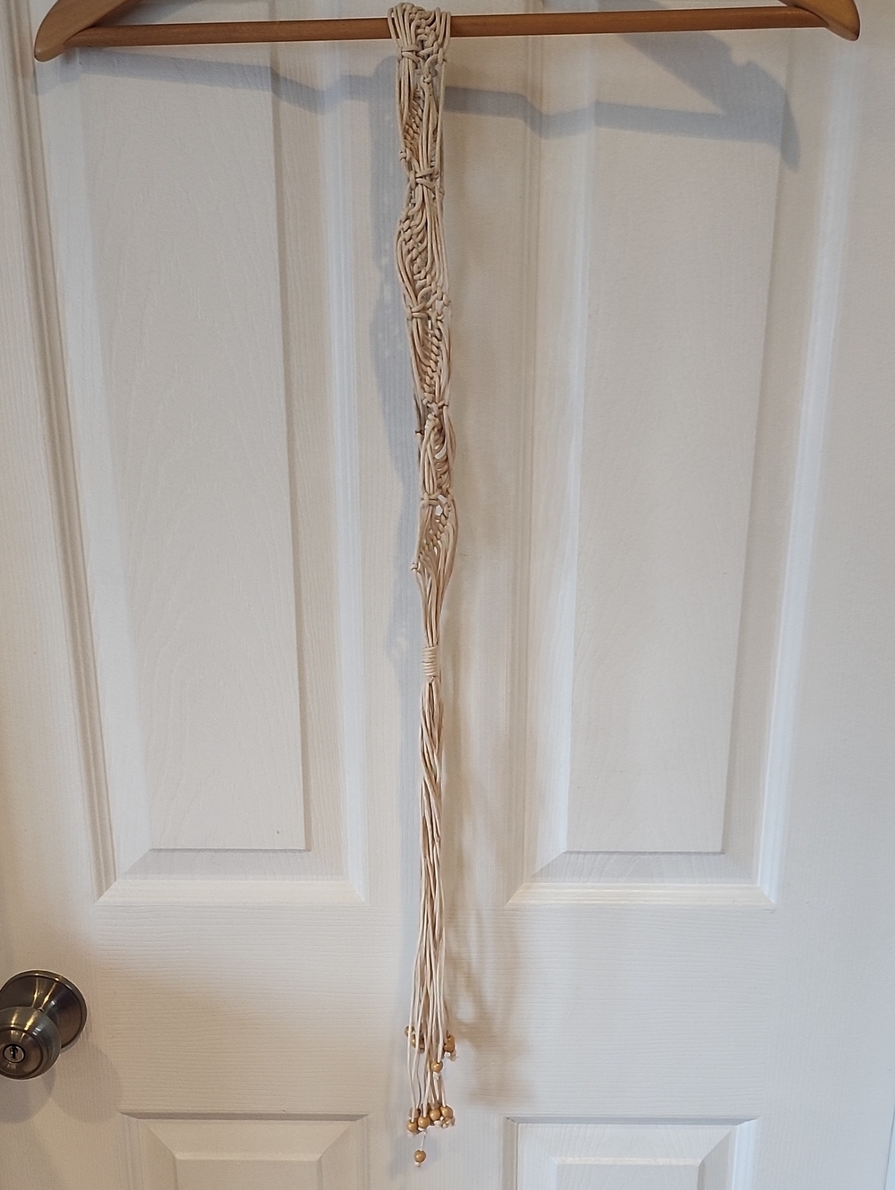 Handcrafted Cream MacramΓ© Belt- Neutral Boho